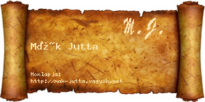 Mák Jutta névjegykártya